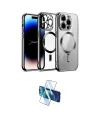 ieg™ iPhone 12 Pro Kılıf Nova Işık Özel Seri - Siyah 3D Antistatik Cam Ekran Koruyucu