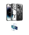 ieg™ iPhone 12 Pro Kılıf Nova Işık Özel Seri - Siyah 3D Antistatik Cam Ekran Koruyucu