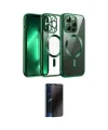 ieg™ iPhone 12 Pro Kılıf Nova Işık Özel Seri - Siyah 3D Antistatik Hayalet Cam Ekran Koruyucu