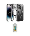 ieg™ iPhone 12 Pro Kılıf Nova Işık Özel Seri - Siyah Polymer Nano Ekran Koruyucu