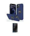 ieg™ iPhone 12 Pro Kılıf Odak Form Prime - Siyah 3D Antistatik Hayalet Cam Ekran Koruyucu