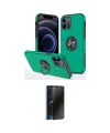 ieg™ iPhone 12 Pro Kılıf Odak Form Prime - Siyah 3D Antistatik Hayalet Cam Ekran Koruyucu
