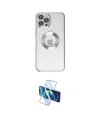 ieg™ iPhone 12 Pro Kılıf Pusula Form - Siyah 3D Antistatik Cam Ekran Koruyucu