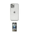 ieg™ iPhone 12 Pro Kılıf Vadi Minimal - Siyah 34D Hayalet Izgaralı Cam