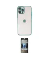 ieg™ iPhone 12 Pro Kılıf Vadi Minimal - Siyah 34D Hayalet Izgaralı Cam