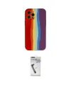 ieg™ iPhone 12 Pro Kılıf Yadigar Çizgi - Şeffaf Uv Polymer Nano Ekran Koruyucu