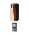 ieg™ iPhone 12 Pro Kılıf Yadigar Çizgi - Siyah 34D Hayalet Izgaralı Cam