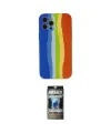 ieg™ iPhone 12 Pro Kılıf Yadigar Çizgi - Siyah 34D Hayalet Izgaralı Cam