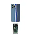 ieg™ iPhone 12 Pro Kılıf Yadigar Çizgi - Siyah 360 Mat Full Body Arka Koruyucu