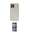 ieg™ iPhone 12 Pro Kılıf Yadigar Klasik - Siyah 34D Hayalet Izgaralı Cam