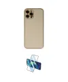ieg™ iPhone 12 Pro Kılıf Yadigar Klasik - Siyah 3D Antistatik Cam Ekran Koruyucu