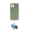 ieg™ iPhone 12 Pro Kılıf Yadigar Yansıma Serisi - Siyah 3D Antistatik Seramik Nano Ekran Koruyucu