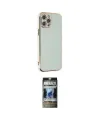 ieg™ iPhone 12 Pro Kılıf Yankı Serisi - Siyah 34D Hayalet Izgaralı Cam