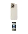 ieg™ iPhone 12 Pro Kılıf Yankı Serisi - Siyah 34D Hayalet Izgaralı Cam