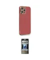 ieg™ iPhone 12 Pro Kılıf Yankı Serisi - Siyah 34D Hayalet Izgaralı Cam