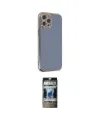 ieg™ iPhone 12 Pro Kılıf Yankı Serisi - Siyah 34D Hayalet Izgaralı Cam