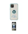 ieg™ iPhone 12 Pro Kılıf Yörünge Çizgi - Siyah 34D Hayalet Izgaralı Cam
