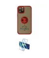 ieg™ iPhone 12 Pro Kılıf Yörünge Çizgi - Siyah 3D Antistatik Cam Ekran Koruyucu
