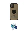 ieg™ iPhone 12 Pro Kılıf Yörünge Çizgi - Siyah 3D Antistatik Cam Ekran Koruyucu