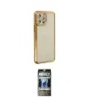 ieg™ iPhone 12 Pro Kılıf Yörünge Koleksiyonu - Siyah 34D Hayalet Izgaralı Cam