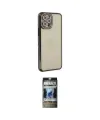 ieg™ iPhone 12 Pro Kılıf Yörünge Koleksiyonu - Siyah 34D Hayalet Izgaralı Cam