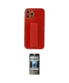 ieg™ iPhone 12 Pro Kılıf Yörünge Yansıma - Siyah 34D Hayalet Izgaralı Cam