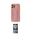 ieg™ iPhone 12 Pro Kılıf Yörünge Yansıma - Siyah 34D Hayalet Izgaralı Cam