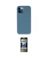 ieg™ iPhone 12 Pro Kılıf Zirve Modern Özel Seri - Siyah 34D Hayalet Izgaralı Cam