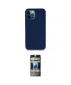 ieg™ iPhone 12 Pro Kılıf Zirve Modern Özel Seri - Siyah 34D Hayalet Izgaralı Cam