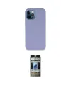 ieg™ iPhone 12 Pro Kılıf Zirve Modern Özel Seri - Siyah 34D Hayalet Izgaralı Cam