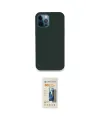 ieg™ iPhone 12 Pro Kılıf Zirve Modern Özel Seri - Siyah 6D Mat Seramik Hayalet Nano Ekran Koruyucu
