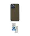 ieg™ iPhone 12 Pro Max Kılıf Ahenk Çizgi Serisi - Şeffaf Royal Nano Ekran Koruyucu