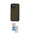 ieg™ iPhone 12 Pro Max Kılıf Ahenk Çizgi Serisi - Şeffaf Royal Nano Ekran Koruyucu
