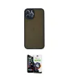 ieg™ iPhone 12 Pro Max Kılıf Ahenk Çizgi Serisi - Şeffaf Temperli Cam Ekran Koruyucu