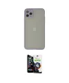 ieg™ iPhone 12 Pro Max Kılıf Ahenk Çizgi Serisi - Şeffaf Temperli Cam Ekran Koruyucu