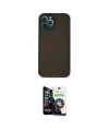ieg™ iPhone 12 Pro Max Kılıf Ahenk Çizgi Serisi - Şeffaf Temperli Cam Ekran Koruyucu