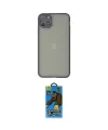 ieg™ iPhone 12 Pro Max Kılıf Ahenk Çizgi Serisi - Siyah 18D Cam Ekran Koruyucu