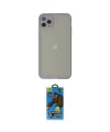 ieg™ iPhone 12 Pro Max Kılıf Ahenk Çizgi Serisi - Siyah 18D Cam Ekran Koruyucu