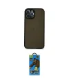 ieg™ iPhone 12 Pro Max Kılıf Ahenk Çizgi Serisi - Siyah 18D Cam Ekran Koruyucu