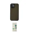 ieg™ iPhone 12 Pro Max Kılıf Ahenk Çizgi Serisi - Siyah 20D Premium Cam Ekran Koruyucu