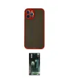 ieg™ iPhone 12 Pro Max Kılıf Ahenk Çizgi Serisi - Siyah 360 Mat Full Body Arka Koruyucu