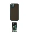 ieg™ iPhone 12 Pro Max Kılıf Ahenk Çizgi Serisi - Siyah 360 Mat Full Body Arka Koruyucu