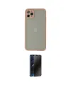 ieg™ iPhone 12 Pro Max Kılıf Ahenk Çizgi Serisi - Siyah 3D Antistatik Hayalet Cam Ekran Koruyucu