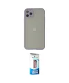 ieg™ iPhone 12 Pro Max Kılıf Ahenk Çizgi Serisi - Siyah 5D Eko Cam Ekran Koruyucu