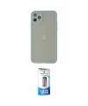 ieg™ iPhone 12 Pro Max Kılıf Ahenk Çizgi Serisi - Siyah 5D Eko Cam Ekran Koruyucu