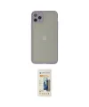 ieg™ iPhone 12 Pro Max Kılıf Ahenk Çizgi Serisi - Siyah 6D Mat Seramik Hayalet Nano Ekran Koruyucu