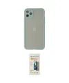 ieg™ iPhone 12 Pro Max Kılıf Ahenk Çizgi Serisi - Siyah 6D Mat Seramik Hayalet Nano Ekran Koruyucu
