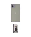 ieg™ iPhone 12 Pro Max Kılıf Ahenk Çizgi Serisi - Siyah Bilvis Hayalet Cam Ekran Koruyucu