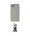 ieg™ iPhone 12 Pro Max Kılıf Ahenk Çizgi Serisi - Siyah Bilvis Hayalet Cam Ekran Koruyucu