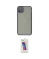 ieg™ iPhone 12 Pro Max Kılıf Ahenk Çizgi Serisi - Siyah Joko 5D Cam
